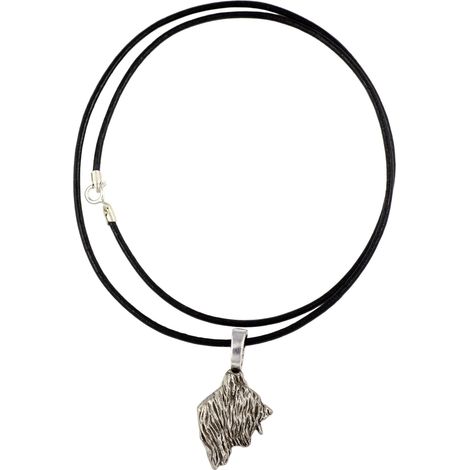 Briard, Berger de Brie - collana con ciondolo a forma di cane, placcato in argento, per gli amanti dei cani, gioiello raffinato di Art-Dog (1/5)