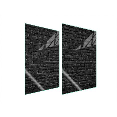 Plaque de protection en verre pour la cuisine, brique 2x35x52 (1/5)