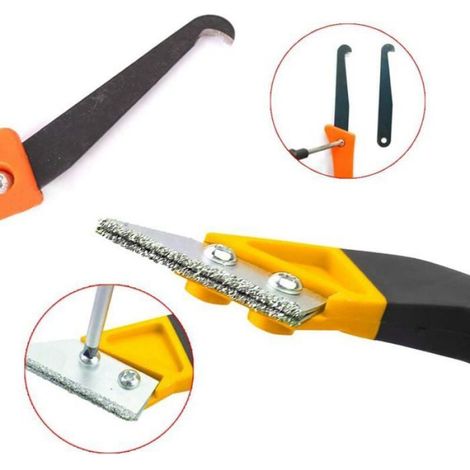 8 grattoirs joint carrelage, décapant mortier, lames remplacement, nettoyage carreaux sol (1/4)