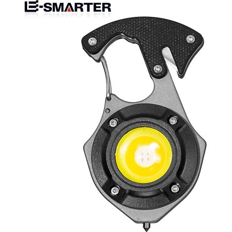Lampe torche multifonctionnelle (noire) - lampe porte-clés (1/4)