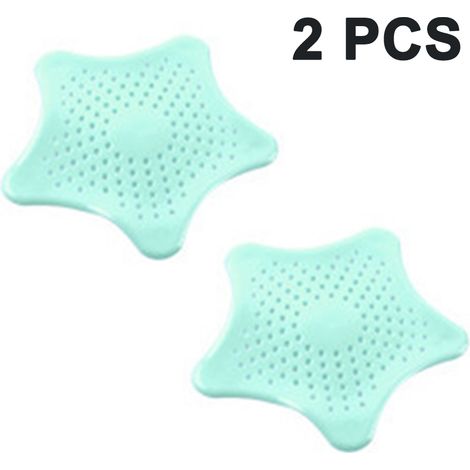 Filtre Cheveux Évier - Filtre Drain Silicone TPR 15 x 15 cm - Pour Cuisine Salle De Bain Douche Baignoire - 2 Pièces (1/5)