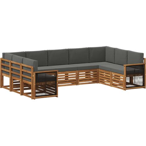 Sectional Sofa Set with Cushion 7 pcs Natural and Anthracite vidaXL (1/5)