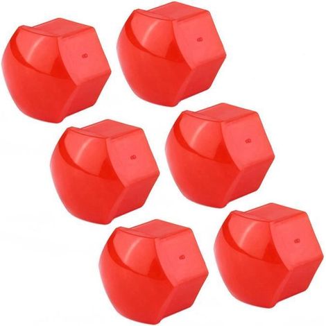 Ashata Capuchons d'écrou de roue de voiture 20pcs 19mm Couvercle Écrous Roue de Voiture Boulon Cache-Poussière Vis moto roue Rouge (1/4)