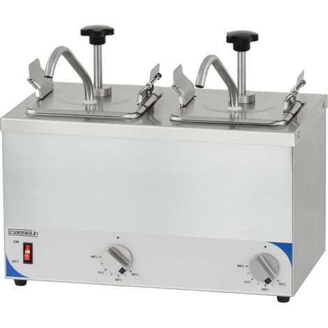 Pompe à sauce chauffante double - GN 1/6 - 2x2,5L - 400W - Casselin