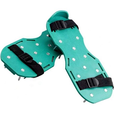 Rasenbelüftungsschuhe, Gartensandalen mit Stollen, Bodenbelüftungsschuhe mit verstellbaren Riemen für die Rasenpflege (1/5)