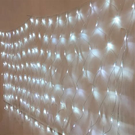 Jopassy Rete luminosa LED Catena luminosa con 8 modalità Tenda luminosa natalizia all'interno all'esterno 4.5x1.6M Bianco freddo (1/5)