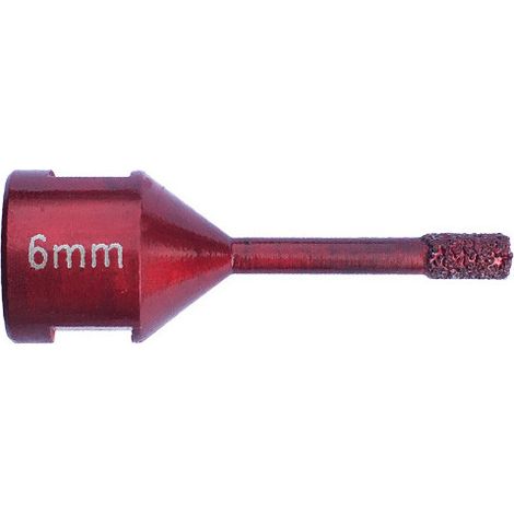 Diamwood – Trépan diamanté 6 mm M14 – Longueur 63 mm – Pour grès cérame, granit, pierre – Coupe à sec ou à eau – Performance professionnelle (1/2)