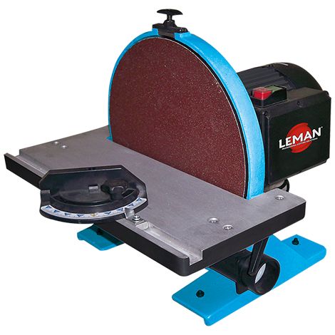 LEMAN - Lijadora de Disco PON306 305 mm, Motor 900 W, Mesa Inclinable 45°, Guía de Inglete ±60° (1/5)