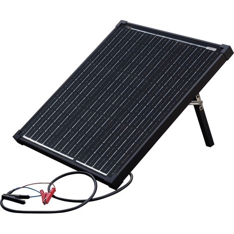Panneau Solaire Portable 50W Monocristallin Kit Chargeur Solaire avec Régulateur LCD 18V 2,78A 2 Ports USB Panneau Solaire pour Camping Camping Car Batterie 12V AGM Gel LiFePO4 - TX-214 (1/5)
