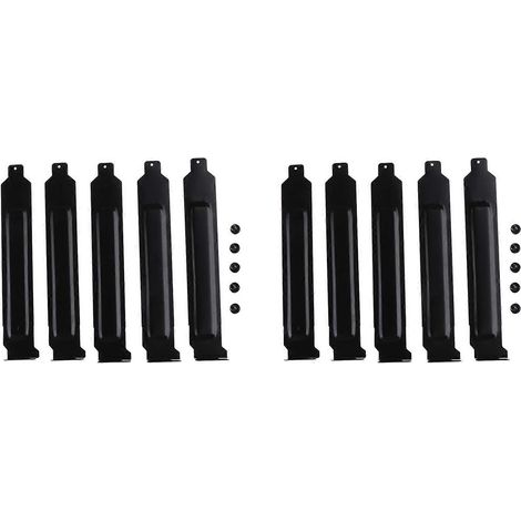 Lot de 10 caches métalliques pour emplacements PCI avec vis, protection anti-poussière et filtre d'extension pour emplacements PCI. (1/5)