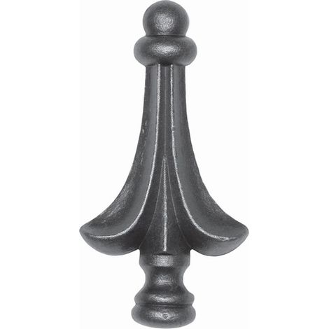 Pointe de lance - Hauteur 140mm largeur 80mm base ronde Ø35mm - Fer forgé - À souder - DECO FER FORGE (1/2)