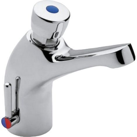 Mélangeur à bouton poussoir temporisé, pour lavabo