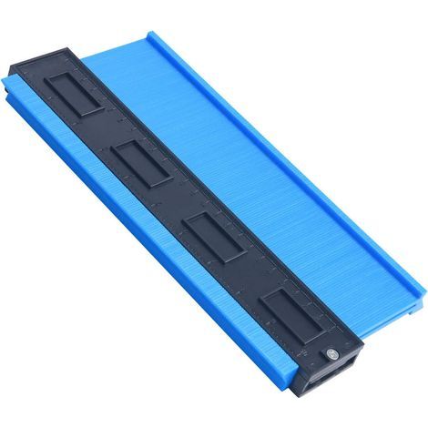 Jauge de Contour,10"/250MM(épaissir) Outil de Duplication de Jauge de Plastique pour Mesure de Jauge de Contour,pour Une Mesure Précise du Marquage du Bois Par le Stratifié (Bleu) (1/5)