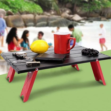 Table pliante légère et portable pour la plage, le camping, la pêche et les pique-niques. (1/5)