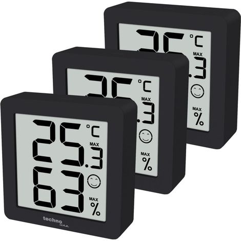 technoline Thermo-Hygrometer WS9425 3er Set schwarz (1/3)