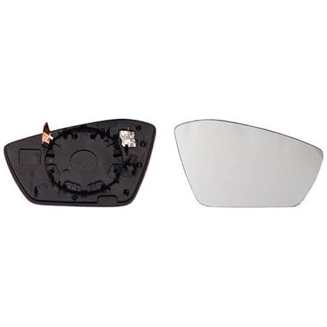 Verre de rétroviseur droit avec support chauffant convexe Skoda Superb 3V 2015-2024