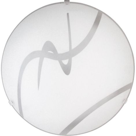 Plafonnier verre 30 cm E27 60W blanc rond Rabalux Soley (1/5)