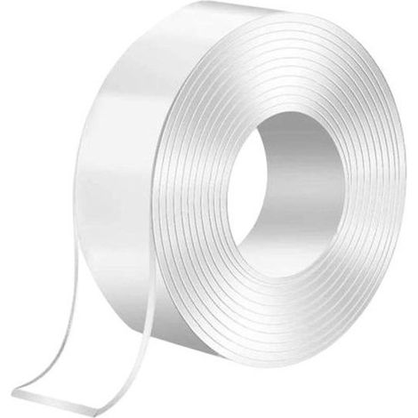 Ruban Adhésif - AVIZAR - Nano Tape - 3cm x 1m - Blanc - Fixation sans perçage (1/5)