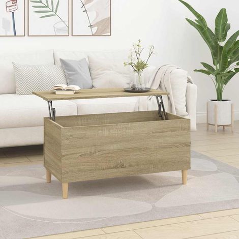 Couchtisch Sonoma-Eiche 90x44,5x45 cm Holzwerkstoff vidaXL (1/5)