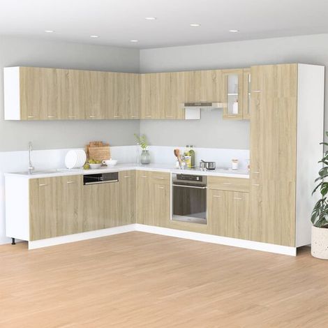 Étagère Murale de Rangement 50x31x60 cm, Meuble Mural en Bois d'Ingénierie Couleur Chêne Sonoma, Étagère Suspendue pour Salon, Cuisine ou Bureau (1/5)