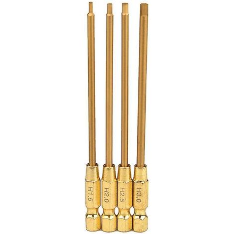 Kit de 4 clés Allen, tournevis hexagonaux, tournevis à tête plate H1,5/2/2,5/3,0 mm pour voitures, hélicoptères, bateaux et avions radiocommandés (1/4)