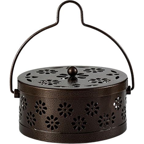 Support à spirales anti-moustiques creux, boîte multifonction pour chambre, bureau ou étude, contenant des spirales répulsives. (1/5)