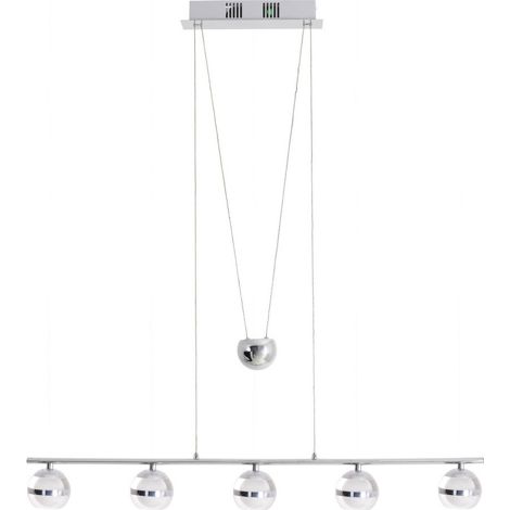 Naeve SPHERE Plafonnier suspendu à barre LED chromé 3000 K