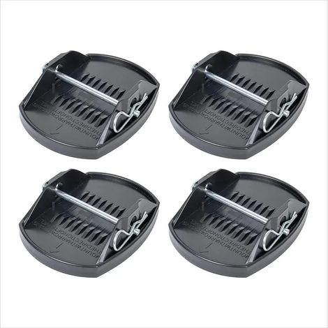 4 Cales de stabilisation caravane et camping-car, supports de vérins anti-enfoncement en PP, accessoires pour remorque et véhicule de loisirs, lot de 4 pièces (1/4)