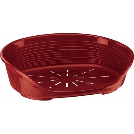 FERPLAST Corbeille en plastique Siesta Deluxe 10 - Bordeaux - Pour chien (1/3)