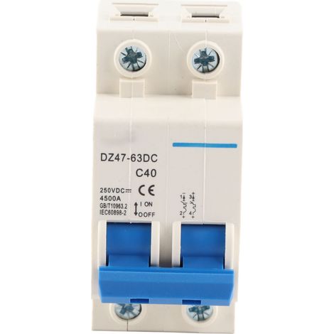 Disjoncteur miniature 2P DC 250V 40A DZ47Z, montage sur rail DIN, appareillage électrique basse tension (1/5)