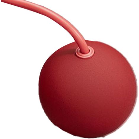 Corde à sauter sans fil de 6,5 cm avec balle lestée, double couche, silencieuse, idéale pour les sports d'intérieur, rouge. (1/4)