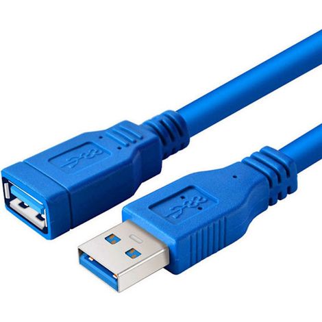 LYERCW - Câble d'extension USB 3.0 - Mâle vers Femelle - 1,8 mètre Bleu