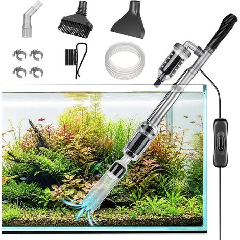15W Aspirateur Aquarium Electrique, 5-en-1 Kit Nettoyage Aquarium (1/5)