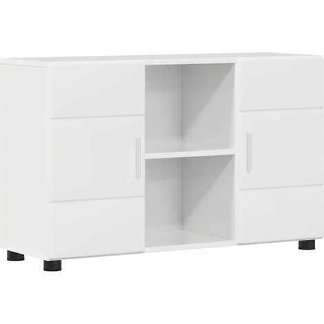 Sideboard FLORIN High Gloss White 88.5 x 30.5 x 55.5 cm vidaXL