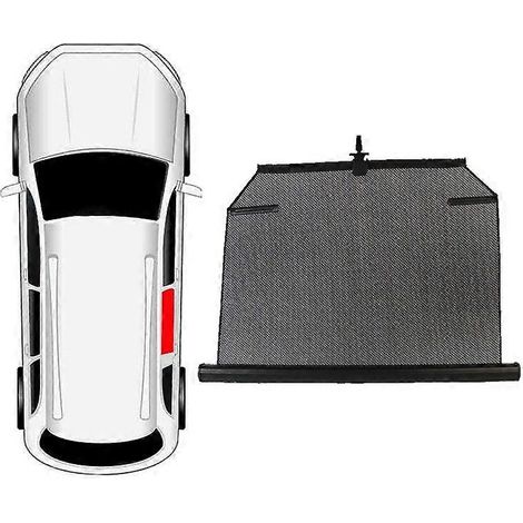 Pare-soleil universel rétractable pour vitre latérale de voiture, noir, protection solaire, vitre arrière droite (1/5)