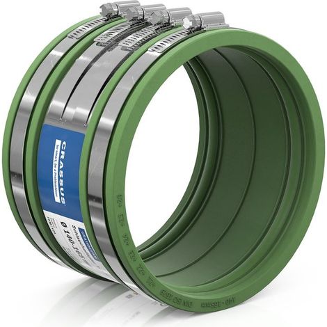 Adaptateur de flexible CR type 2B CSC 165 FKM (140-165 mm), jusqu'à 2,5 bar, FKM / V2A