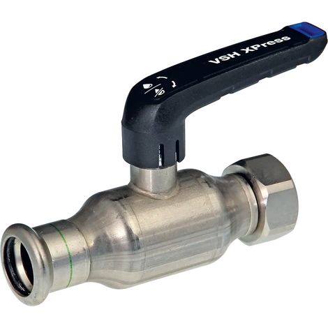 VSH XPress FullFlow Acciaio inossidabile Valvola a sfera con raccordo a vite i/i 22xG3/4" (DN20) Tipo XPR21400, 2020001410