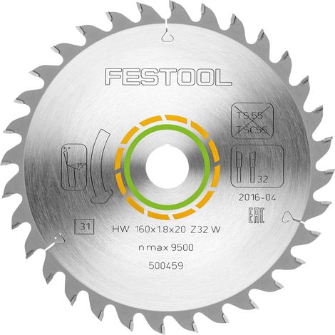 Festool 500459 Fine Tooth Saw Blade for HKC55 (160 x 1.8 x 20mm) (1/3)