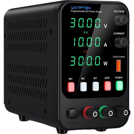Alimentation électrique DC, sortie 30V 10A, ports USB doubles (1/2)
