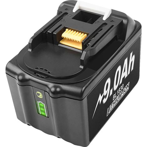 Batería de repuesto para herramientas eléctricas, capacidad de 9000 mAh, voltaje de 18 V, 1 batería de 9,0 Ah. (1/2)