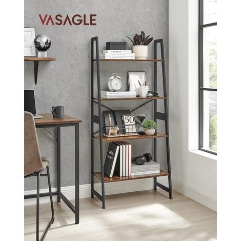 Vasagle – Étagère bibliothèque 4 niveaux BCB020B01 – Structure en bambou – Dimensions 63 x 34 x 137 cm – Capacité 5 kg par niveau – Montage facile (1/5)