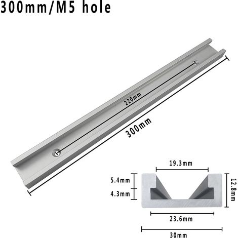Chute T30 de 0,3 mètre Poussoir d'angle pour scie circulaire, poignée de poussée pour le travail du bois, équerre inversée pour scie à ruban, rail de guidage, dossier, accessoires pour outils de brico (1/5)