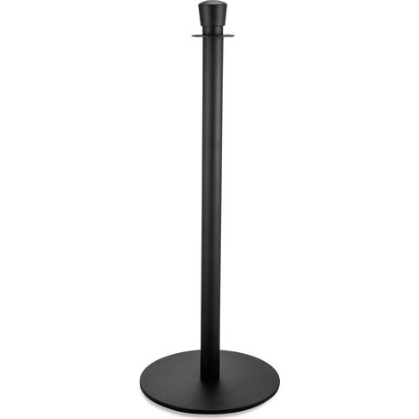Poteau de barrage cylindrique en Acier Inoxydable noir H 950 mm Ø 360 mm - Lot de 2 - Was Germany