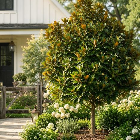 Magnolia grandiflora 'Little Gem' Alberello – Pianta Sempreverde in Vaso Ø30 cm, H 110/130 cm (1/5)