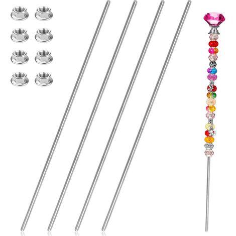 Lot de 4 Tige Filetée M4x300mm, Acier Inoxydable 304, 8 Ecrou a Embase, Construction
