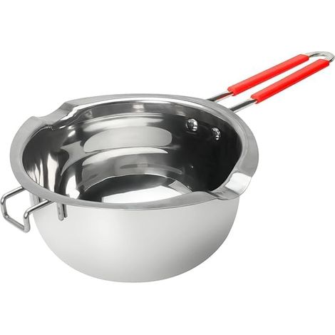 Creuset pour Bain-Marie,1200ml ChaudièRes Universelles en Acier Inoxydable,avec PoignéE RéSistante à La Chaleur,Fond Plat,pour La Chauffage du Lait,du Beurre Ou du Chocolat (1/5)