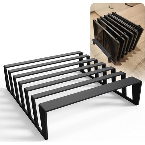 Support pour plaque Snack Collection - Support en métal pour jusqu'à plaques de cuisson - Rangement - Stable - Gain de place (1/5)