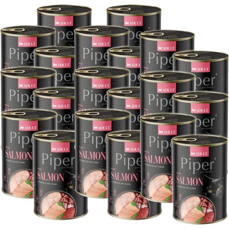 Nassfutter für Katzen Dolina Noteci Piper mit Lachs, Dose 20 x 400 g (1/2)