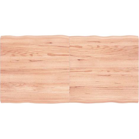 Tischplatte 120x60x(2-4) cm Massivholz Behandelt Baumkante
