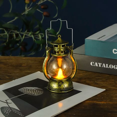 Lampe portable pour chevaux, lampe de palais, lampe à pétrole, script, décoration, ambiance, aménagement de scène, fournitures, vente en gros, lampe poney LED - Bronze Or (1/4)